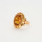 Bague 60 Bague or jaune citrine 58 Facettes LP629