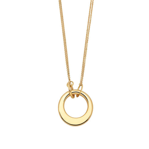 Collier Collier Luxe Grand Cercle or jaune, fermoir cabochon saphir 58 Facettes