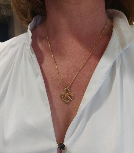 Pendentif POIRAY - Pendentif coeur entrelacé moyen modèle 58 Facettes 084391