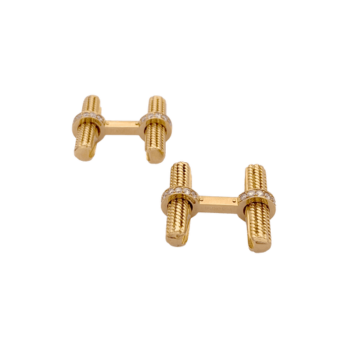 Boutons de manchette Boutons de manchette VAN CLEEF ET ARPELS, or jaune et diamants. 58 Facettes 34578