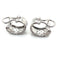 Boucles d'oreilles Paire de Demi-Créoles Diamants Or Blanc 58 Facettes