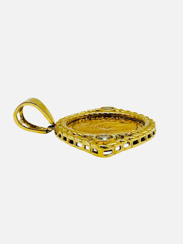 Pendentif Pendentif œil impérial avec Louis d’or 20 Francs Napoléon III 58 Facettes