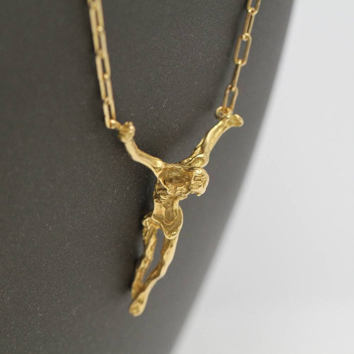 18k gold chain with Christ Pendant