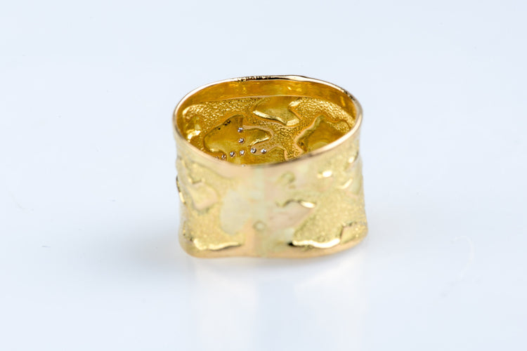 Bague 54 Bague croix en or jaune et diamants 0,12 ct 58 Facettes BG-130000543-107