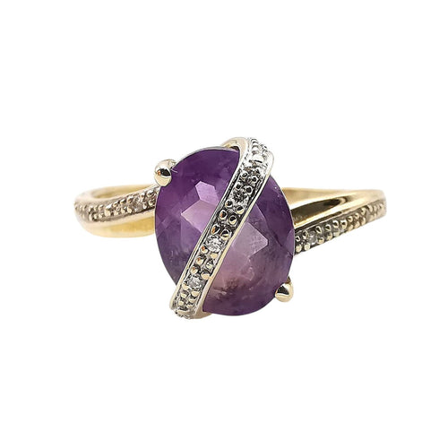 Bague 54 Bague Améthyste & diamants 58 Facettes