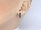 Boucles d'oreilles Boucles d'oreilles en or blanc avec diamants noirs 58 Facettes 2227