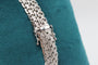 Bracelet Bracelet or blanc, maille tissée fantaisie 58 Facettes 240054