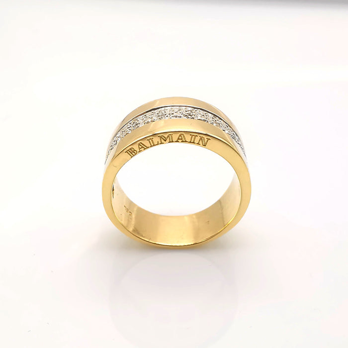 BALMAIN - anillo de oro y diamantes
