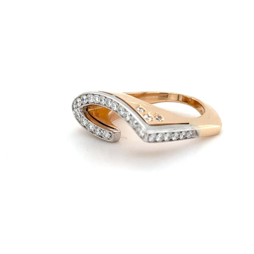 Bague 54 Bague Eventail Géometrique deux ors 58 Facettes 1.0002290/2