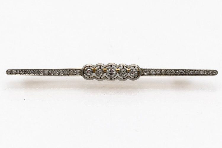 Broche Broche ancienne en or avec brillants et diamants 58 Facettes 9232