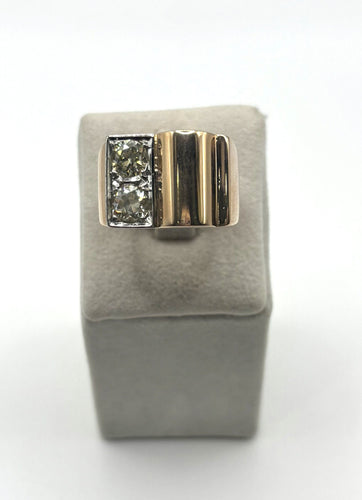 Bague 58 Bague Tank  Diamants fancy light yellow 58 Facettes