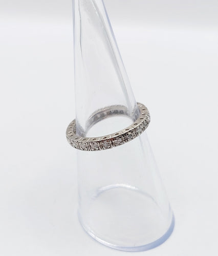 Bague 50.5 Alliance américaine art déco platine et diamants 58 Facettes A05316