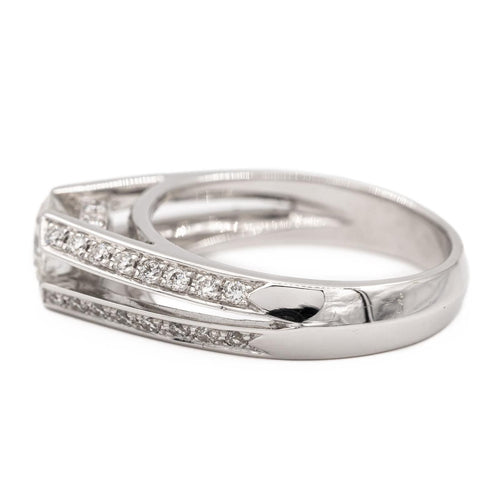 Bague 54 Bague Solitaire Or blanc Diamant 58 Facettes 578749RV