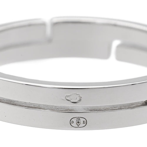 58 Dinh Van Bague Alliance Seventies Or blanc 58 Facettes 1649322CN