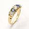 Bague 55 Bague ancienne or diamants et saphirs 58 Facettes