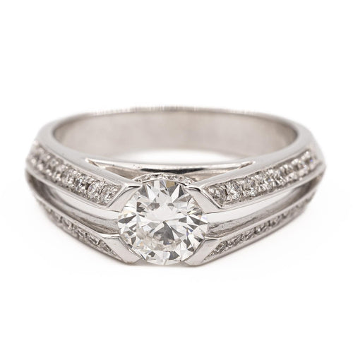 Bague 54 Bague Solitaire Or blanc Diamant 58 Facettes 578749RV