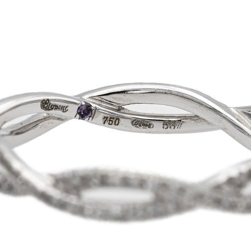 Bague 53 Etername Bague Entrelacs Or blanc Diamant 58 Facettes 578314CD