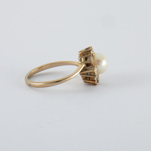 Bague 57 Bague  Tourbillon Perle Diamants 58 Facettes