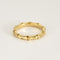 Bague 47 Alliance en or jaune à motif de bambou 58 Facettes SMA0260