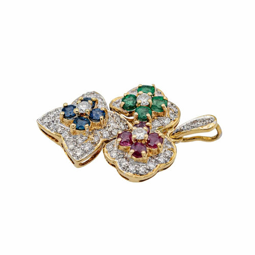 Pendentif Pendentif Or jaune Diamant, Rubis, Saphir 58 Facettes 3462664CN