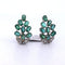 Boucles d'oreilles Boucles d'oreilles en platine ornées d'émeraudes et de diamants 58 Facettes