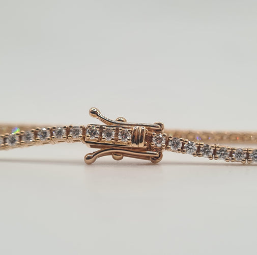 Bracelet Tennis or jaune serti de diamants 58 Facettes