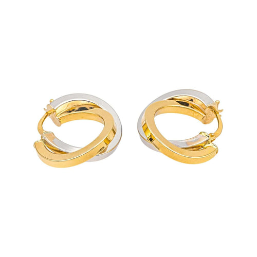 Boucles d'oreilles Boucles d'oreilles  Créoles  Or jaune, Or blanc 58 Facettes 4815899CN