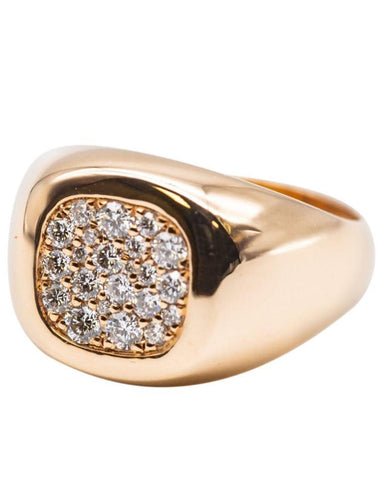 Bague 54 bague diamant en or rose 58 Facettes