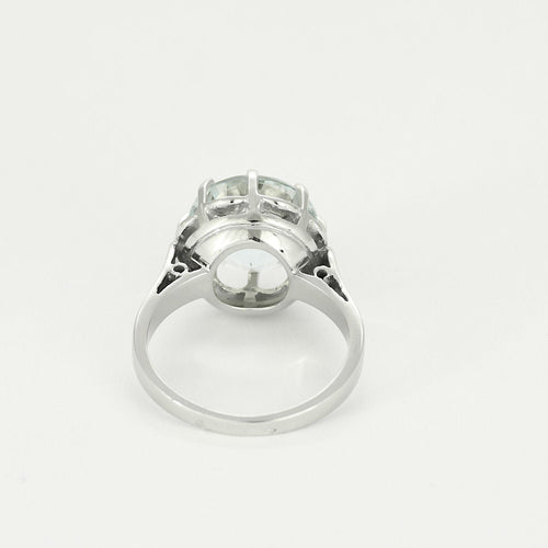 Bague 51 Bague Solitaire en or blanc et aigue-marine 58 Facettes ALB1856