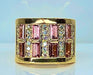 Bague 57 Bague or jaune tourmalines roses et diamants 58 Facettes AB403