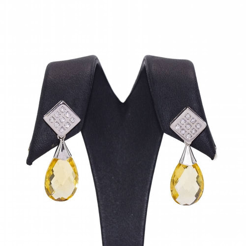 Boucles d'oreilles Boucles d'oreilles BRIOLE Citrine et Diamants 58 Facettes D360265JE