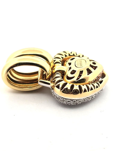 Sydämenmuotoinen riipus keltaista kultaa CHIMENTO 58 Facettes