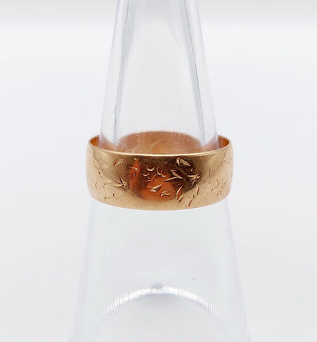 Bague 52 Large bague jonc victorienne or rose 58 Facettes A05312