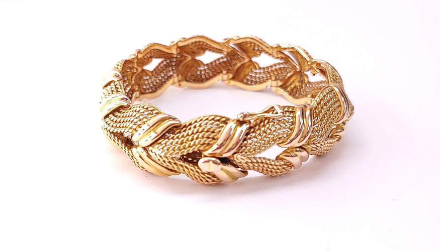 Bracelet Bracelet or jaune 18K Années 60 58 Facettes BRAC.TULIP-1505