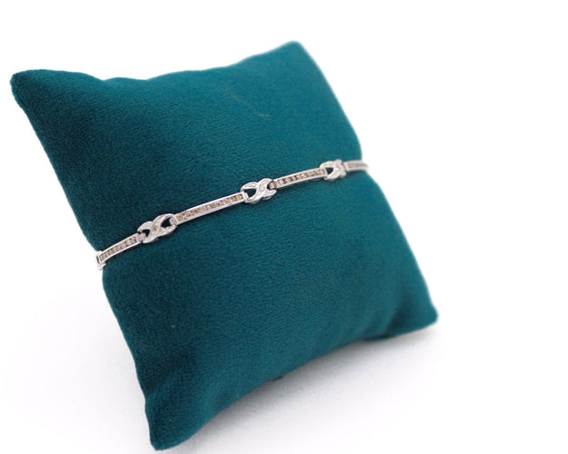 Bracelet Bracelet or blanc diamants motifs barrettes 58 Facettes 240061