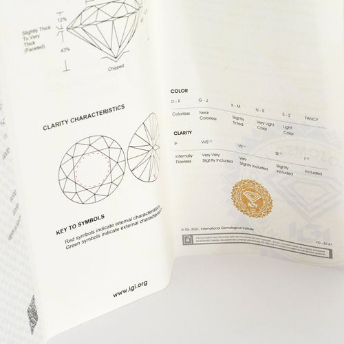 Gemstone Diamant Scellé avec Certificat 58 Facettes LP304