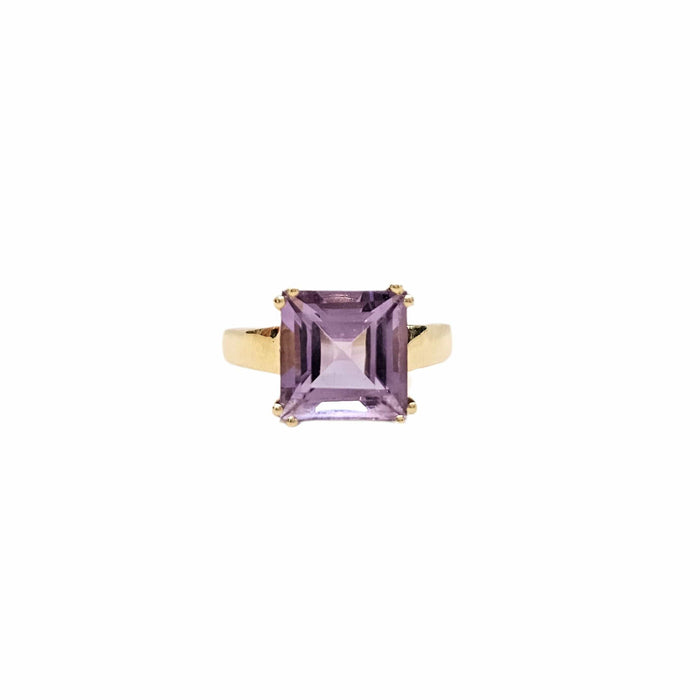 Bague 60 Bague en or jaune et amethyste taille princesse 58 Facettes CAE-RI-PRIN-YGAM