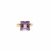 Bague 60 Bague en or jaune et amethyste taille princesse 58 Facettes CAE-RI-PRIN-YGAM