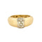 Bague 48 Bague jonc or jaune et gris, diamants 58 Facettes CHAL0178