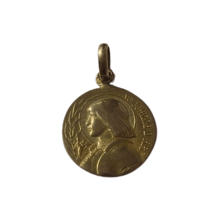 Pendentif Médaille pendentif Jeanne d’Arc biface 58 Facettes