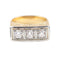 Vintage ring in yellow gold, platinum, old-cut diamonds 