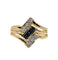 Bague 58 Bague or jaune, saphirs, diamants 58 Facettes 592