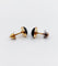 Boucles d'oreilles Puces d'oreilles antique or rose 18k cabochon de jais gravé d'étoiles (circa 1900) 58 Facettes A06158