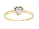 Bague Bague en or avec un diamant taille brillant en forme de coeur 58 Facettes 2097