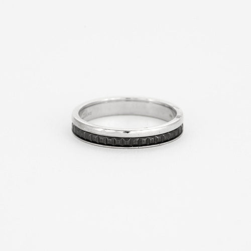 Bague 59 BOUCHERON - alliance homme pvd et or blanc 58 Facettes