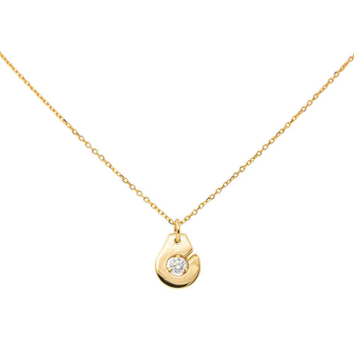 Dinh Van Náhrdelník Menottes Žluté zlato Diamant 