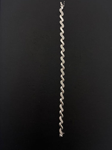 Bracelet Bracelet rivière de diamants or blanc 58 Facettes 096424206630