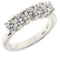 Bague 54 Bague en or blanc, 5 diamants 58 Facettes AG-201068
