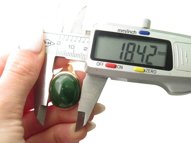 Bague 57 bague TIFFANY & CO cabochon elsa peretti t57 jade vert & or jaune 18k 58 Facettes 268890