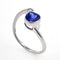 Bague Bague en or blanc tanzanite et diamant. 58 Facettes 40231022